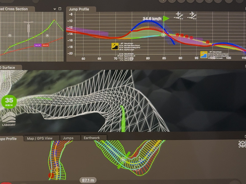 3D trail modeling UI